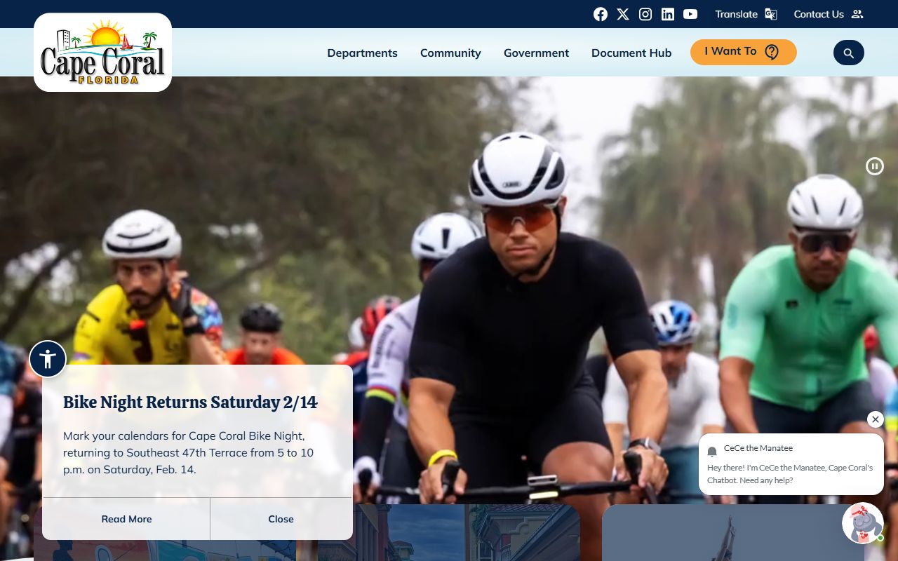 Cape Coral city website for unclaimed money research