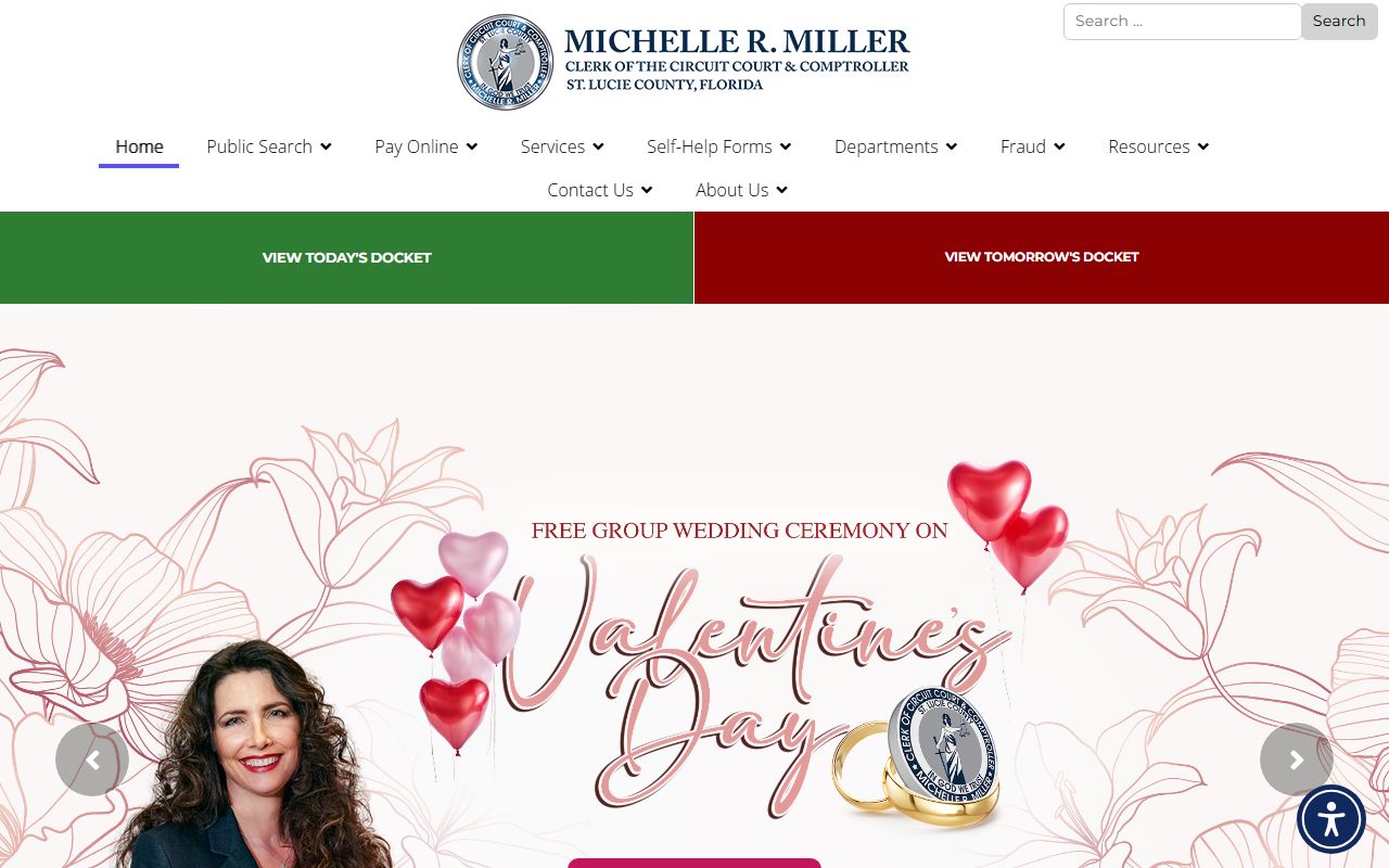 St. Lucie County Clerk of Courts homepage for unclaimed money in Fort Pierce