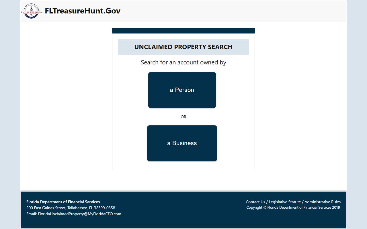 Florida unclaimed money claim search portal
